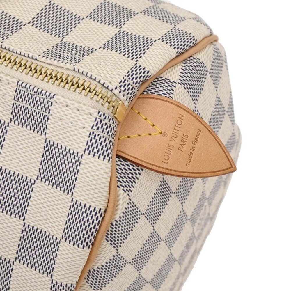 Louis Vuitton Damier Azur Speedy 30 Handbag N41533 DU5009 154514 - Picture 7 of 10